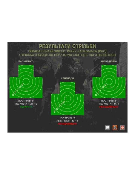 Программа интерактивного тира "Защитник Отечества®" мишени