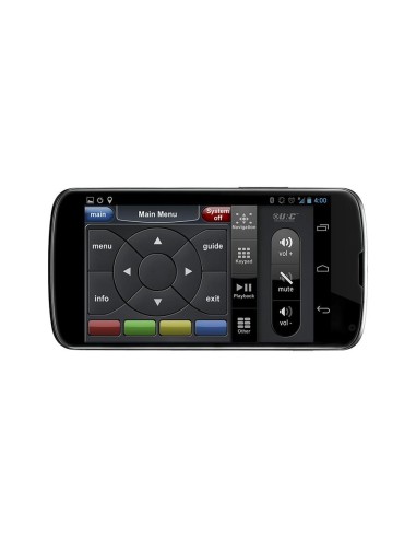 Страница меню приложения URC CC Mobile™ для Android горизонтально