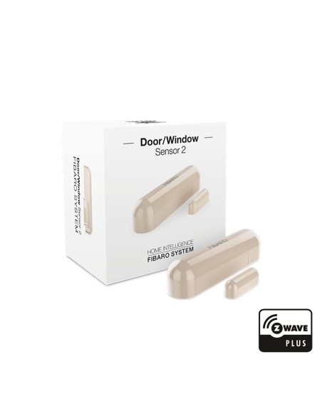 Датчик открытия двери/окна и температуры Fibaro FGDW-002 бежевый