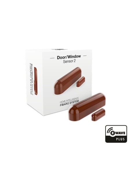 Датчик открытия двери/окна и температуры Fibaro FGDW-002 коричневый
