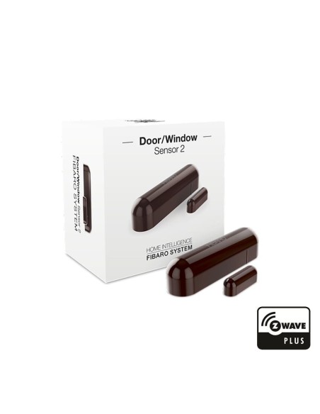 Датчик открытия двери/окна и температуры Fibaro FGDW-002 темно-коричневый