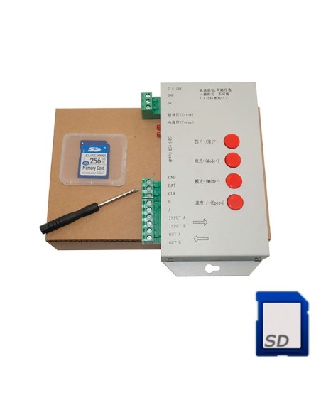 Комплект SD card SPI контроллера Pixel LED лент и матриц T-1000S
