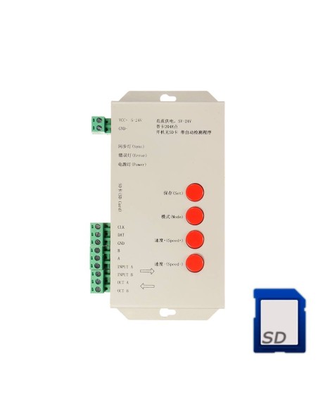SD card SPI контроллер Pixel LED модулей T-1000S