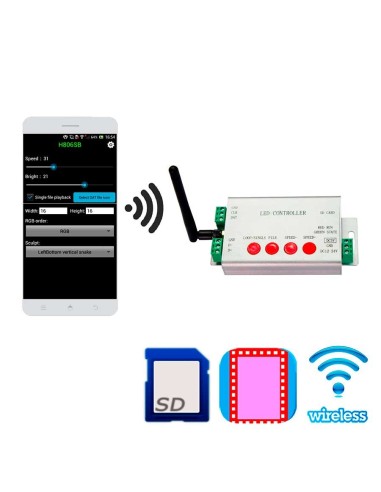 Приложение LEDDPF для WiFi SD card SPI контроллера H806SB