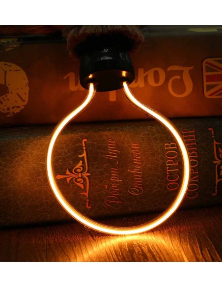 Пример свечения светодиодной филаментной лампы Geometric SR E27 4W 2300K