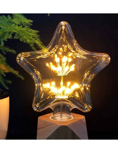 Пример свечения светодиодной декоративной лампы Star Firework E27 3W 2200K