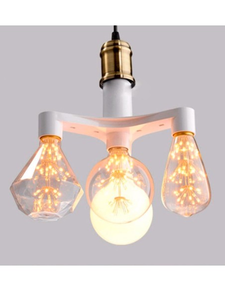 Пример свечения светодиодной декоративной лампы G95 Diamond Firework E27 3W 2200K