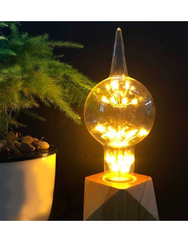 Пример свечения светодиодной декоративной лампы G80 Alien Firework E27 3W 2200K