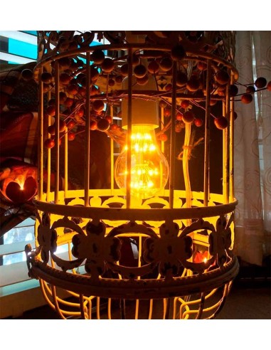 Пример свечения светодиодной декоративной лампы A19 Firework E27 3W 2200K