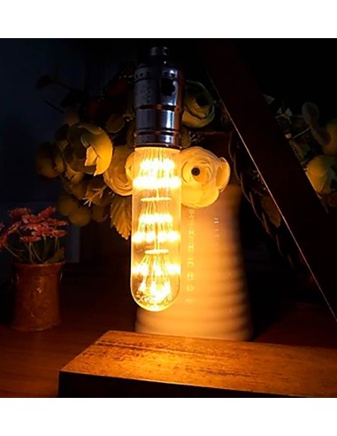 Пример свечения светодиодной декоративной лампы T30 Firework E27 3W 2200K