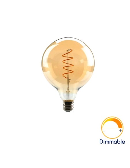 Светодиодная филаментная лампа G125 Vintage E27 4W 2200K