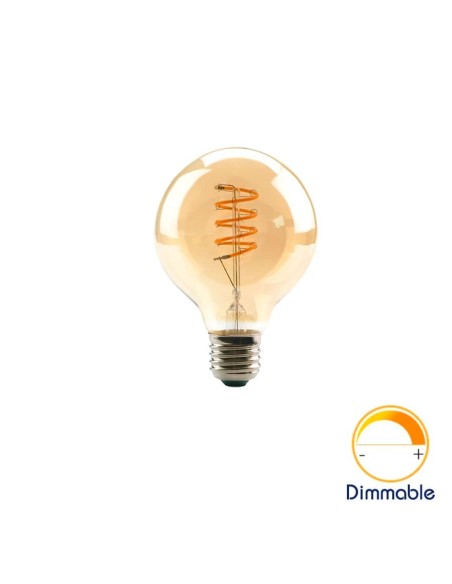 Светодиодная филаментная лампа G80 Vintage E27 4W 2200K