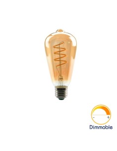 Светодиодная филаментная лампа ST64 Vintage E27 4W 2200K