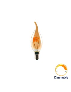 Светодиодная филаментная лампа C35L Vintage E14 4W 2200K