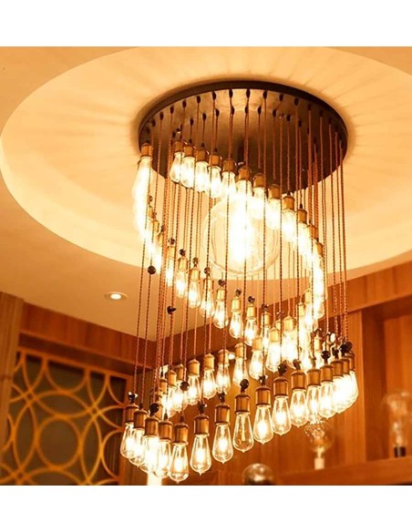 Пример свечения светодиодной филаментной лампы ST64 Retro E27 4W 6W 8W