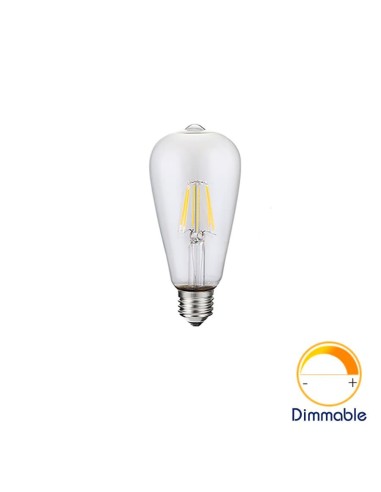 Светодиодная филаментная лампа ST64 Retro E27 6W