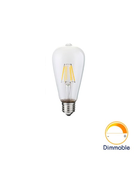 Светодиодная филаментная лампа ST64 Retro E27 8W