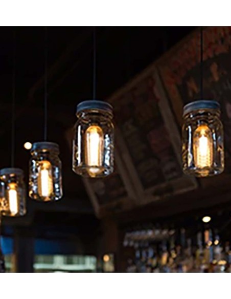 Пример свечения светодиодной филаментной лампы T30 Retro E27 3W 2200K