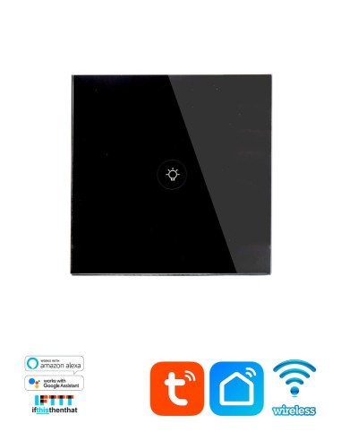 Настенный 1-канальный WiFi выключатель Tuya Smart WF-WS01 Black