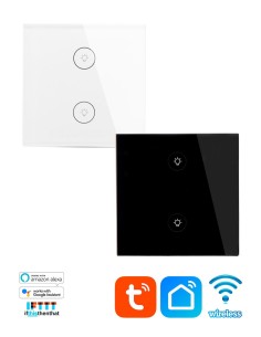 Настенный 2-канальный WiFi выключатель Tuya Smart WF-WS02