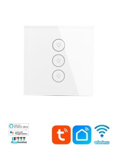 Настенный 3-канальный WiFi выключатель Tuya Smart WF-WS03 2