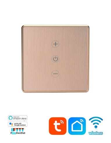 Настенный 1-канальный WiFi диммер Tuya Smart WF-DS01 Gold