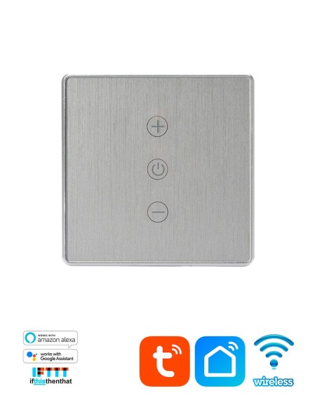Настенный 1-канальный WiFi диммер Tuya Smart WF-DS01 Silver