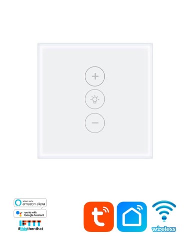 Настенный 1-канальный WiFi диммер Tuya Smart WF-DS01 White