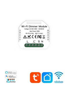 Встраиваемый 1-канальный WiFi диммер Tuya Smart QS-WIFI-D01 2