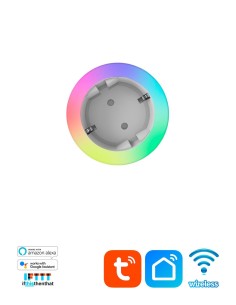 Розеточный WiFi выключатель счетчик энергии Tuya Smart RGB Plug 2