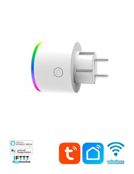 Tuya Smart RGB Plug розеточный WiFi выключатель
