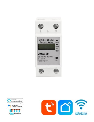 Tuya Smart Energy Meter WiFi выключатель счетчик электроэнергии на DIN-рейку