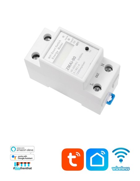 Выключатель-счетчик электроэнергии WiFi Tuya Smart Energy Meter