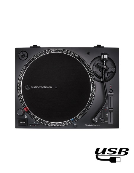 Проигрыватель виниловых пластинок с USB Audio-Technica AT-LP120XUSB Черный сверху