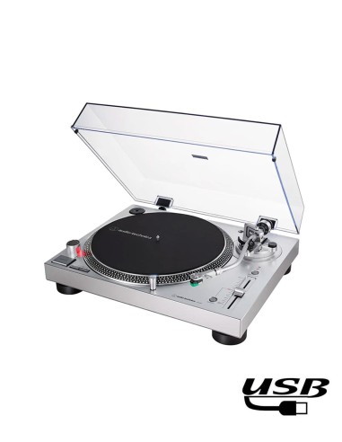 Проигрыватель виниловых пластинок с USB Audio-Technica AT-LP120XUSB Серебристый