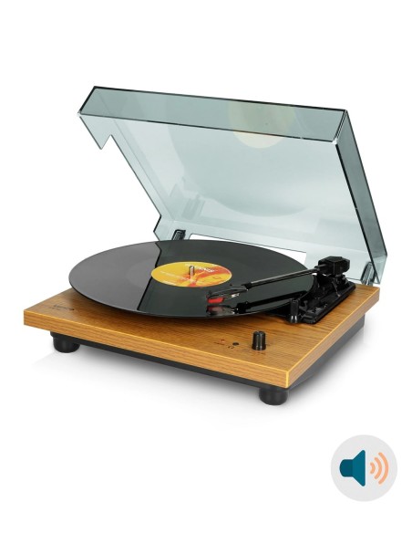 Проигрыватель виниловых пластинок с встроенной акустикой Lenco LS-10 Буковое дерево