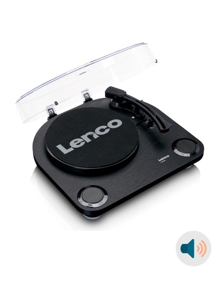 Проигрыватель виниловых пластинок с встроенной акустикой Lenco LS-40 Черное дерево