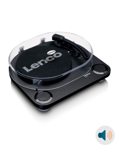 Проигрыватель виниловых дисков с встроенной акустикой Lenco LS-40 Black Wood сверху