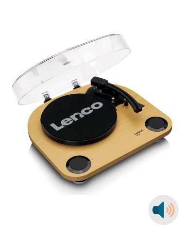 Проигрыватель виниловых пластинок с встроенной акустикой Lenco LS-40 Буковое дерево