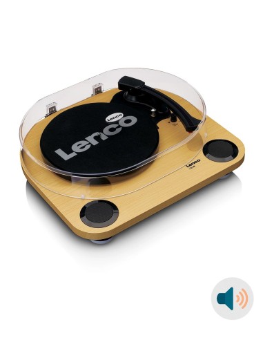 Проигрыватель виниловых дисков с встроенной акустикой Lenco LS-40 Beech Wood сверху