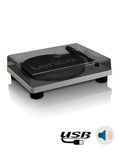 Проигрыватель виниловых дисков с встроенной акустикой Lenco LS-50 Grey сверху