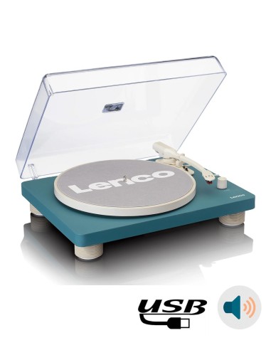 Проигрыватель виниловых пластинок с встроенной акустикой Lenco LS-50 Бирюзовый