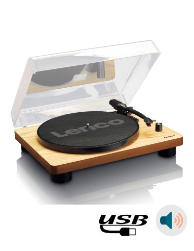 Проигрыватель виниловых пластинок с встроенной акустикой Lenco LS-50 Буковое дерево