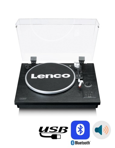 Проигрыватель виниловых дисков с встроенной акустикой Lenco LS-55 Black Wood