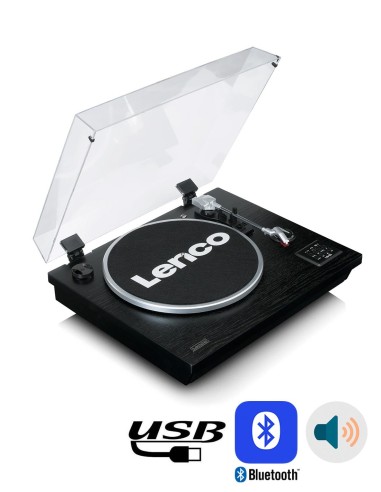 Проигрыватель виниловых пластинок с встроенной акустикой Lenco LS-55 Черное дерево