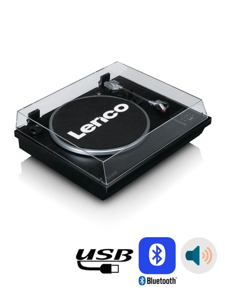 Проигрыватель виниловых дисков с встроенной акустикой Lenco LS-55 Black Wood сверху