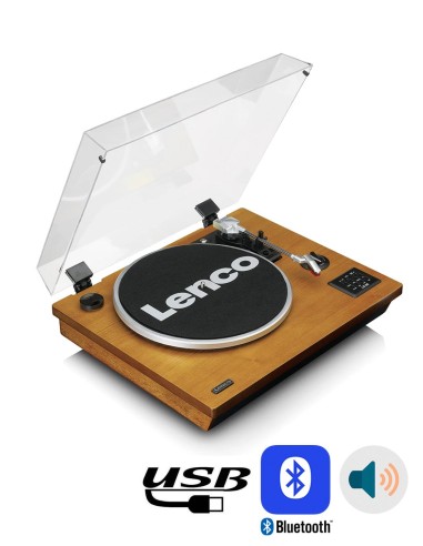 Проигрыватель виниловых пластинок с встроенной акустикой Lenco LS-55 Ореховое дерево