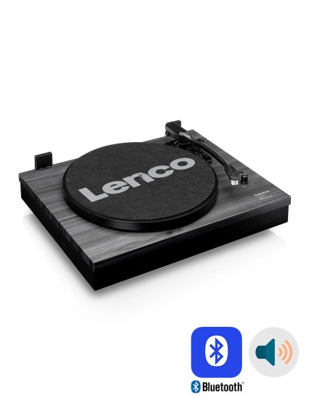 Проигрыватель виниловых дисков с внешней акустикой Lenco LS-300 Black Wood сверху