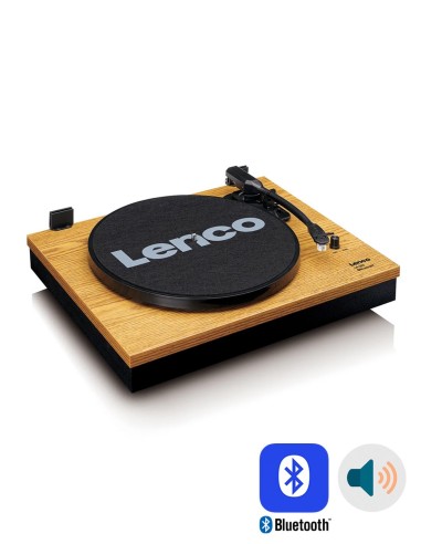 Проигрыватель виниловых дисков с внешней акустикой Lenco LS-300 Beech Wood сверху