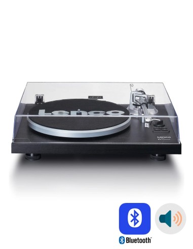 Проигрыватель виниловых дисков с внешней акустикой Lenco LS-500 Black Wood сверху